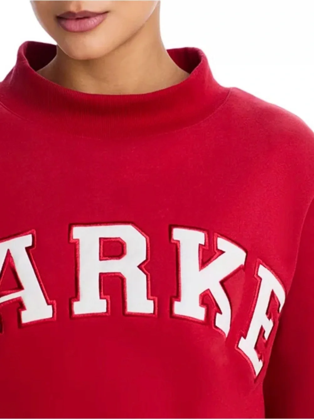 Parke Crimson Red Crewneck Sweatshirt pullover with White Lettering - Picture 7 of 7
